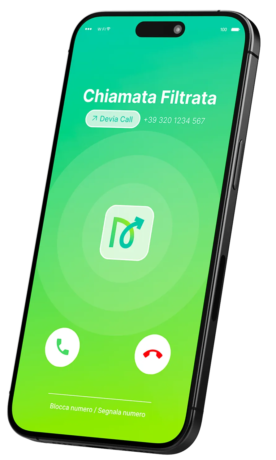 Anteprima dell'interfaccia Devia Call su smartphone
